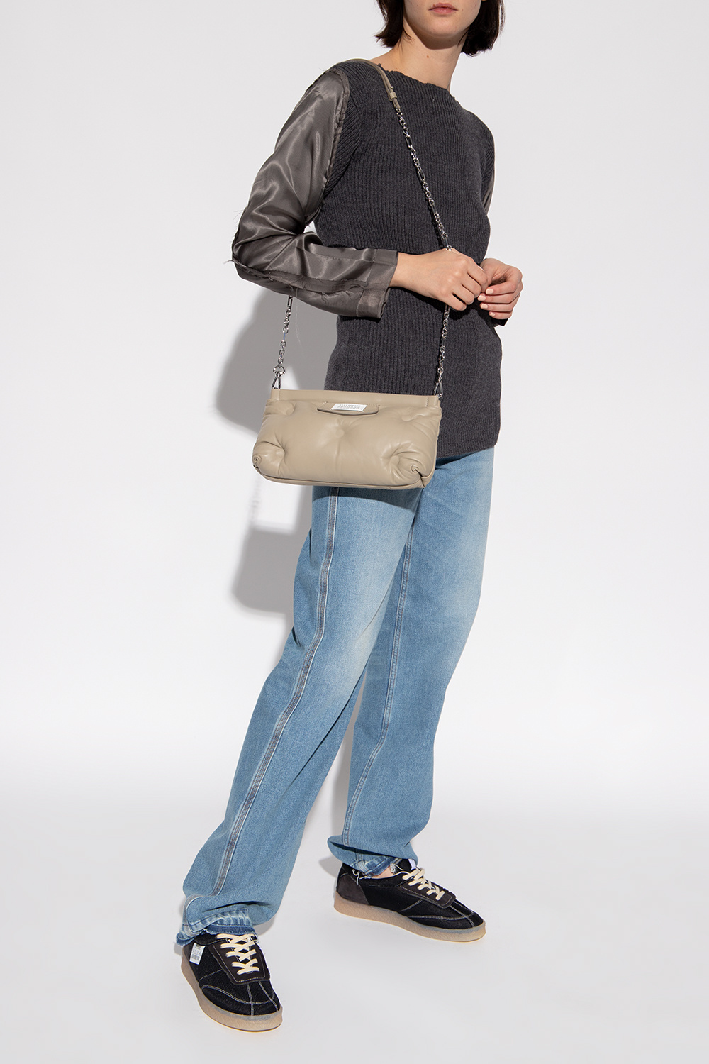 チチ　MM6-012 チチ MM6-012 White Stitch Line T-Shirt by MM6 Maison
